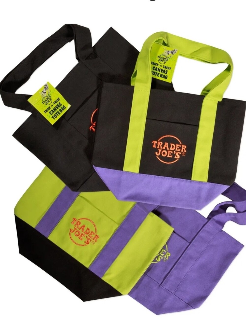Trader Joe's Trick-or-Treat Mini Canvas Totes